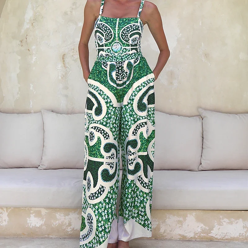 Vintage Sexy Women's Two-piece Swimsuit Garden Printed One Piece Swimsuit with Wrapped Skirt Bodysuit Beachwear ﻿