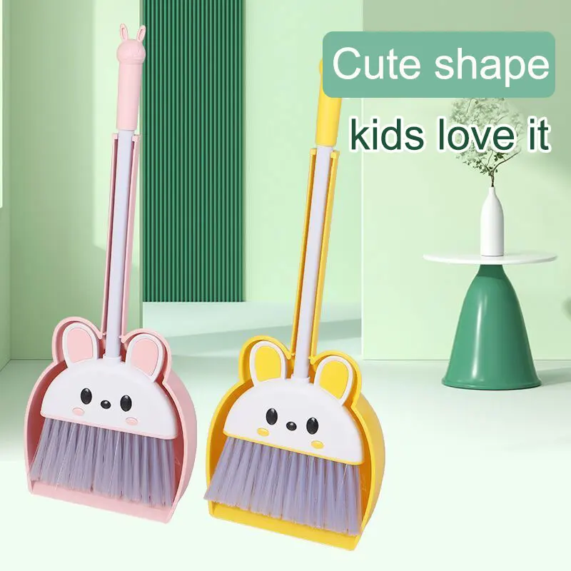 

Kids Mini Cleaning Tools Play House Mini Simulation Broom Mop Dustpan Set Kindergarten Pretend Play Sweeping Toys Combination