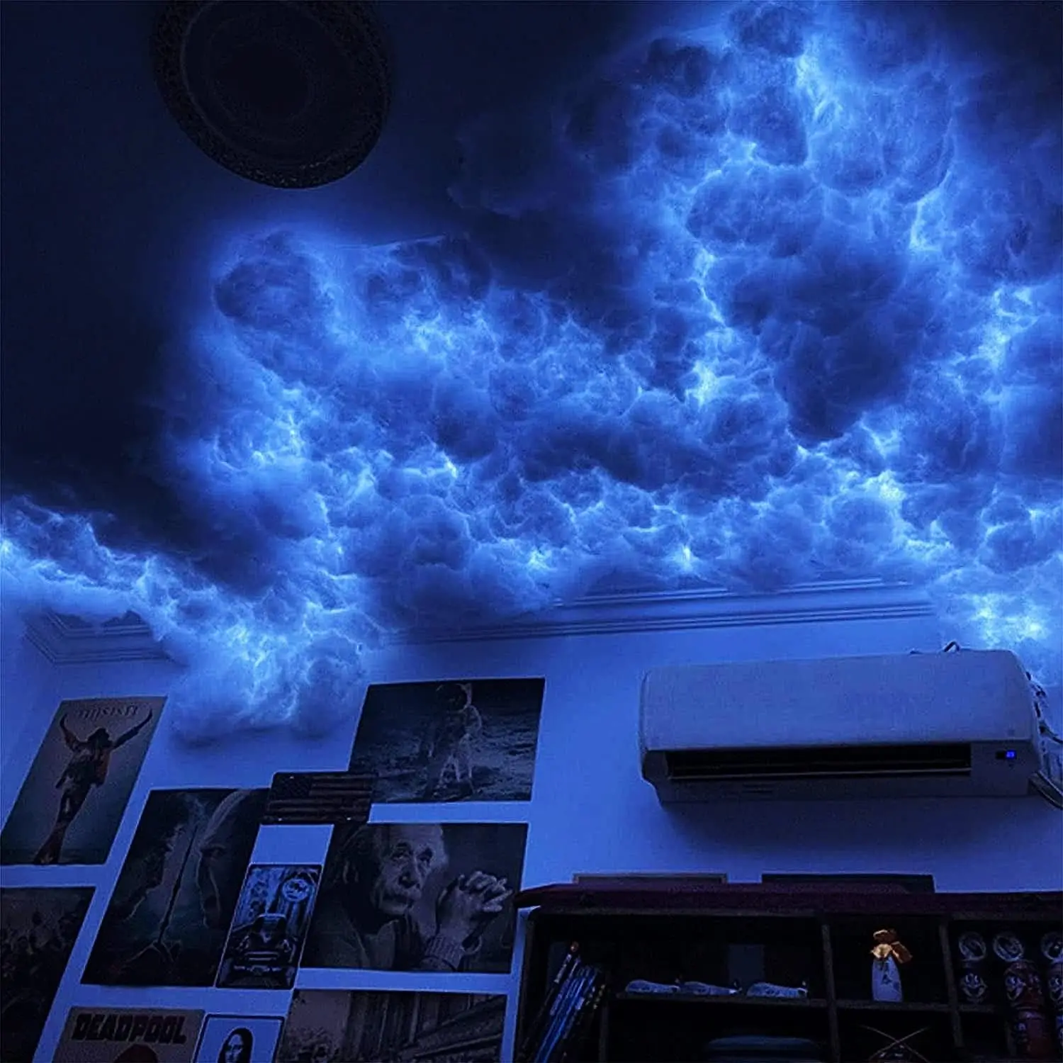 Halloween Decor Indoor - Smart Thunder Cloud Led Lights for Ceiling DIY Kit Bedroom Gaming Room Decor Christmas