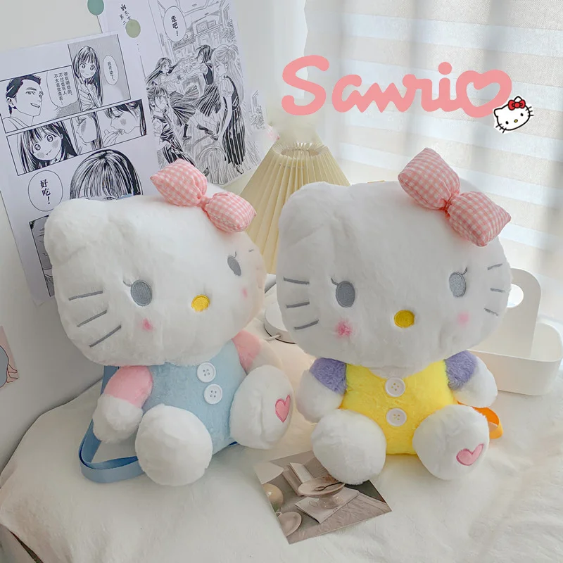 

Sanrio Hellokitty модный плюшевый рюкзак милый мультфильм Y2k легкий Школьный Рюкзак Для Путешествий шоппинга сумка на плечо подарок для детей на день рождения