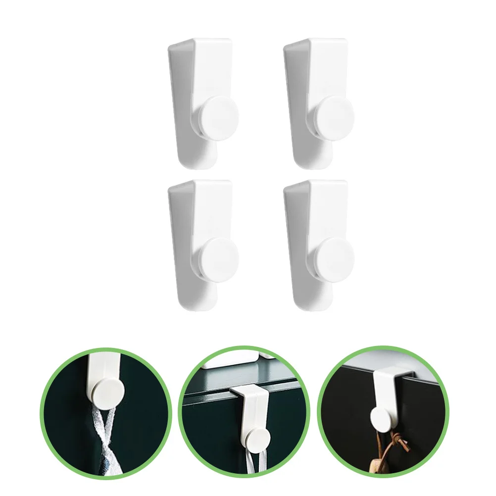 

6pcs Multifunctional Hooks Over Door Plastic Hanger For Home Storage Space Saving No Trace Organizer White Sturdy