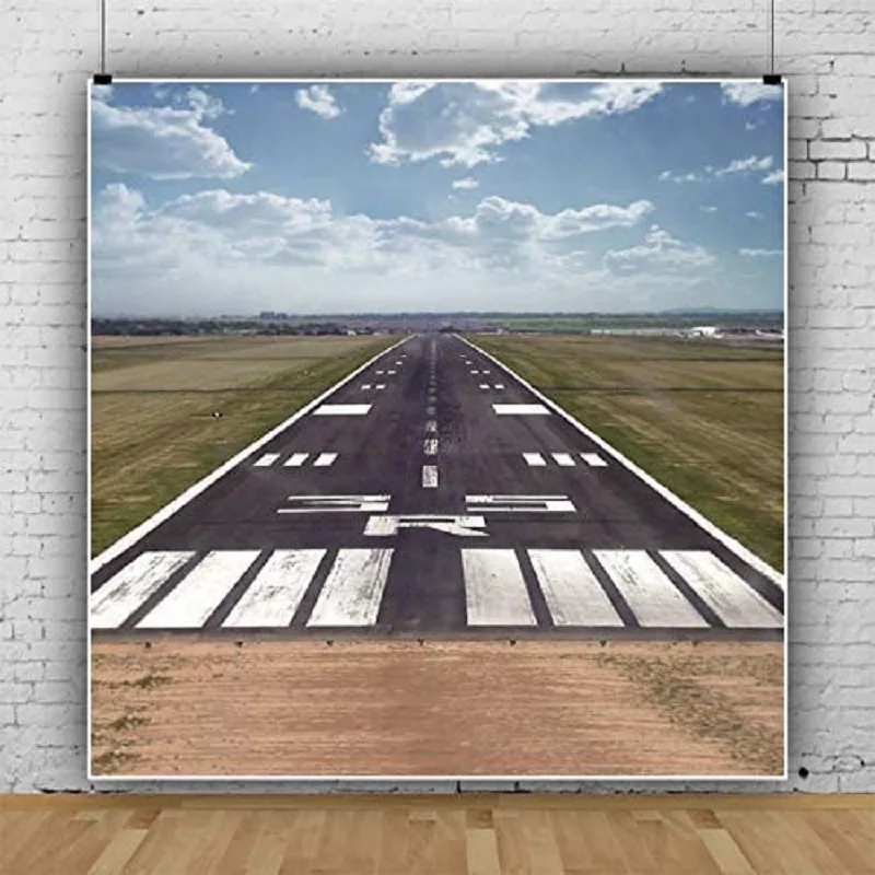 

Airstrip Plane Runway Photography Backdrop Airport Modern Traffic Facilities Fast Air Transport Helicopter High Tech Background