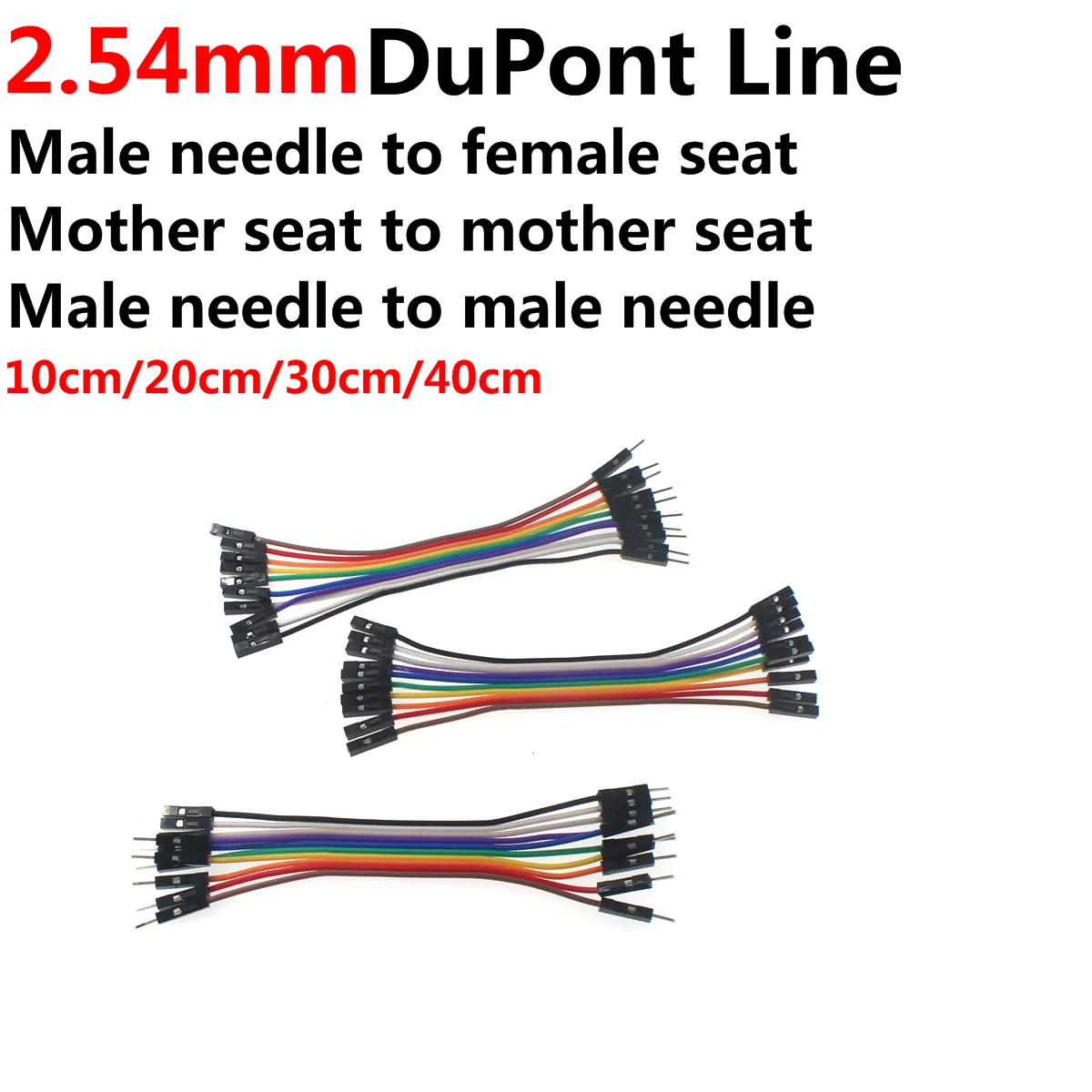 5 conjuntos 40pcs um conjuntos Dupont Linha 10CM 20CM 30CM 40Pin Masculino para Feminino e Feminino Jumper Wire Dupont Cable para Arduino DIY KIT