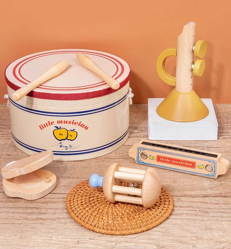 Wooden Toddler Drum Set 6