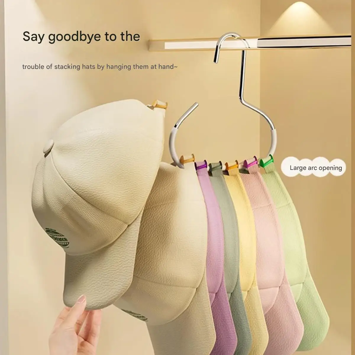 دائرة حلقة قبعة شماعات القبعات رف شاشة قبعة بيسبول المنظم وشاح منشفة التعادل تخزين حامل لخزانة غرفة نوم مساحة للتخزين