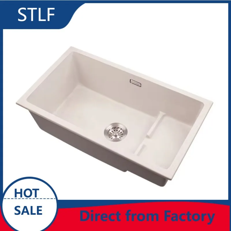 STLF FQ740 Good Reputation Big Kitchen Sink Super Quality Fruit Basin White Kitchen Sink