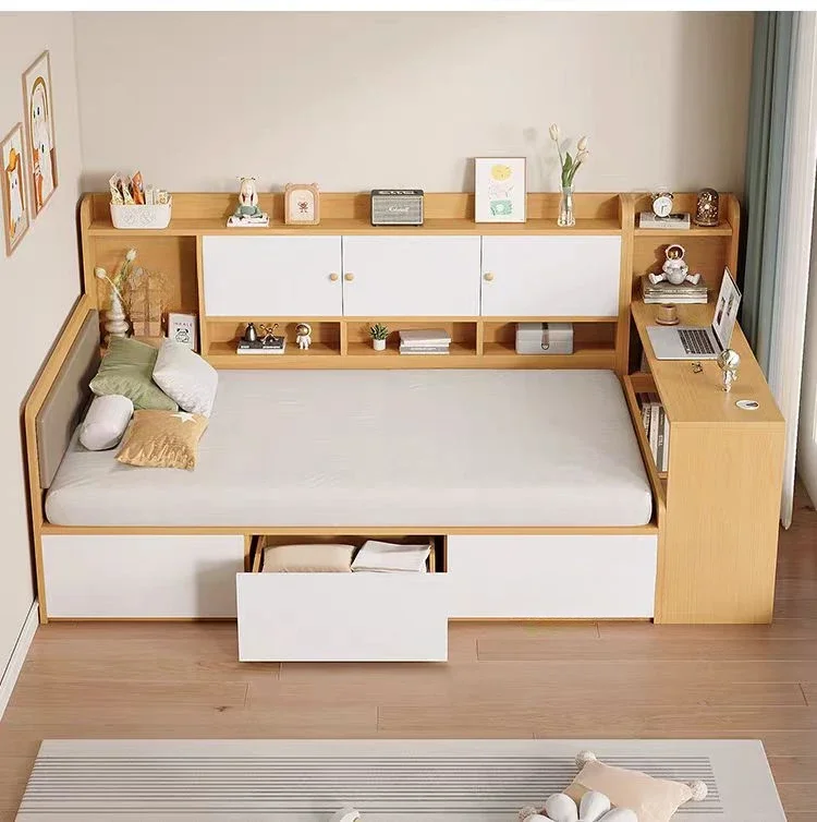 

# l Tatami Modern Single Furniture Children Kids House Cheap Box Design Bedroom Wooden Combination Storage Bed