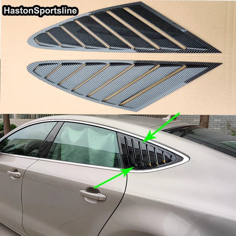 

A7 заднее стекло, глянцевый черный боковой вентиляционный щиток для Audi A7 S7 2009 ~ 17 автомобильных аксессуаров