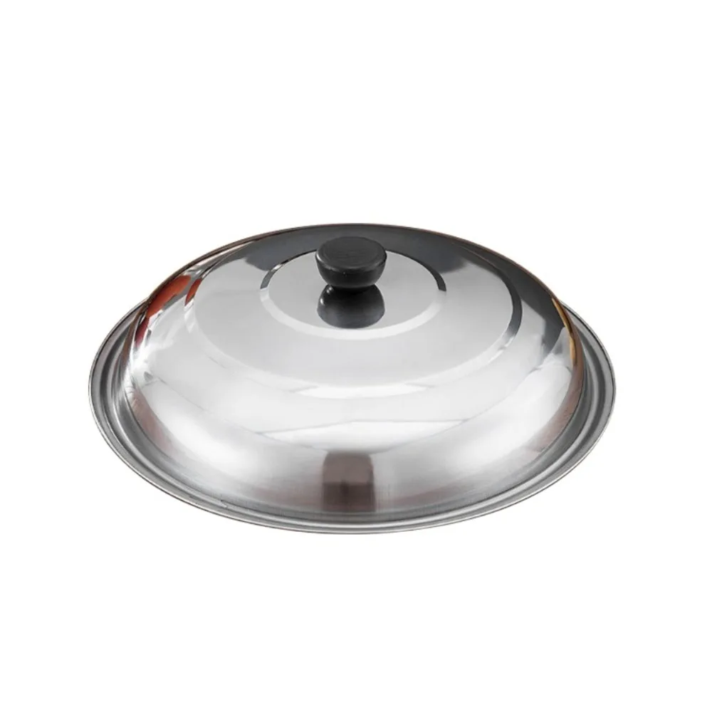 28/32/36/40cm Stainless Steel Pot Cover with Knob Universal Cooking Pot Wok Lid Cookware Parts Frying Pan Cover