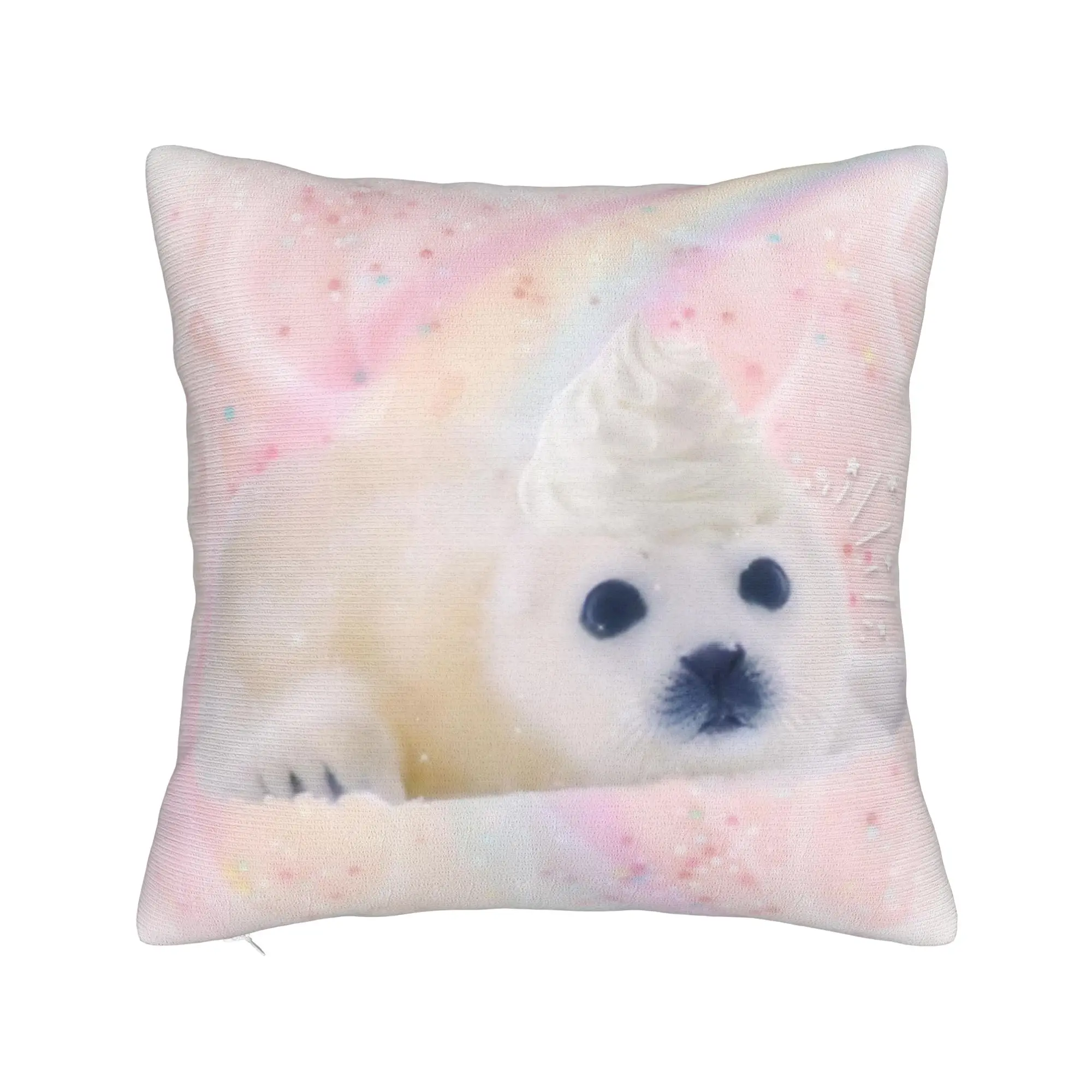 Seal Sea Kawaii Y2k Lovely Square Pillow Case  Cushion Covers Fashion Zipper Decorative Pillowcover for Home 18
