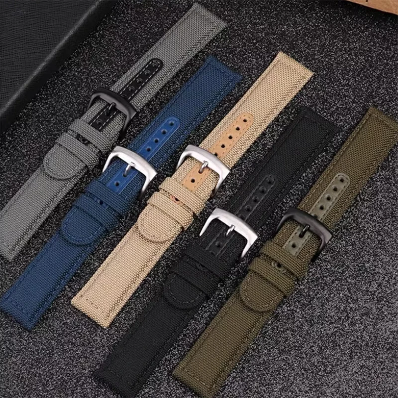 For Seiko No. 5 SRPC31J1 SRPC63J1 Citizen Ha-milton Canvas Bracelet 20mm 21mm 22mm Nylon Watch Strap Sport Waterproof Wristband view 6