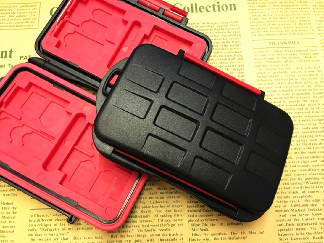 26Place Digital Device Memory Card Case Organizer DSLR Camera SD CF XQD TF DF SIM Card Dustproof Protective Pocket Storage Box image 5
