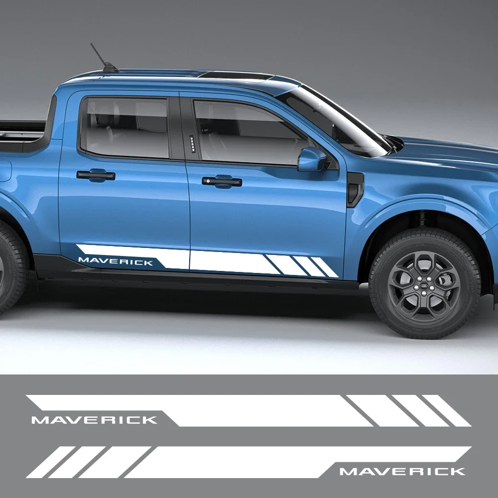 Pickup Door Side Stickers For Ford Maverick XL XLT Lariat 2022 Truck Graphic Stripe Decor Decal Car Vinyl Cover Auto Accessories