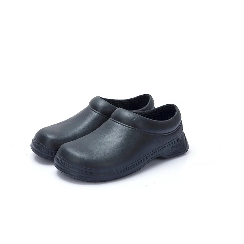 Chef Antiskid Shoe Dishwasher Kitchen Men and Women Can Wear plus-Sized Canteen Food Processing Aquatic Worker Shoes Black