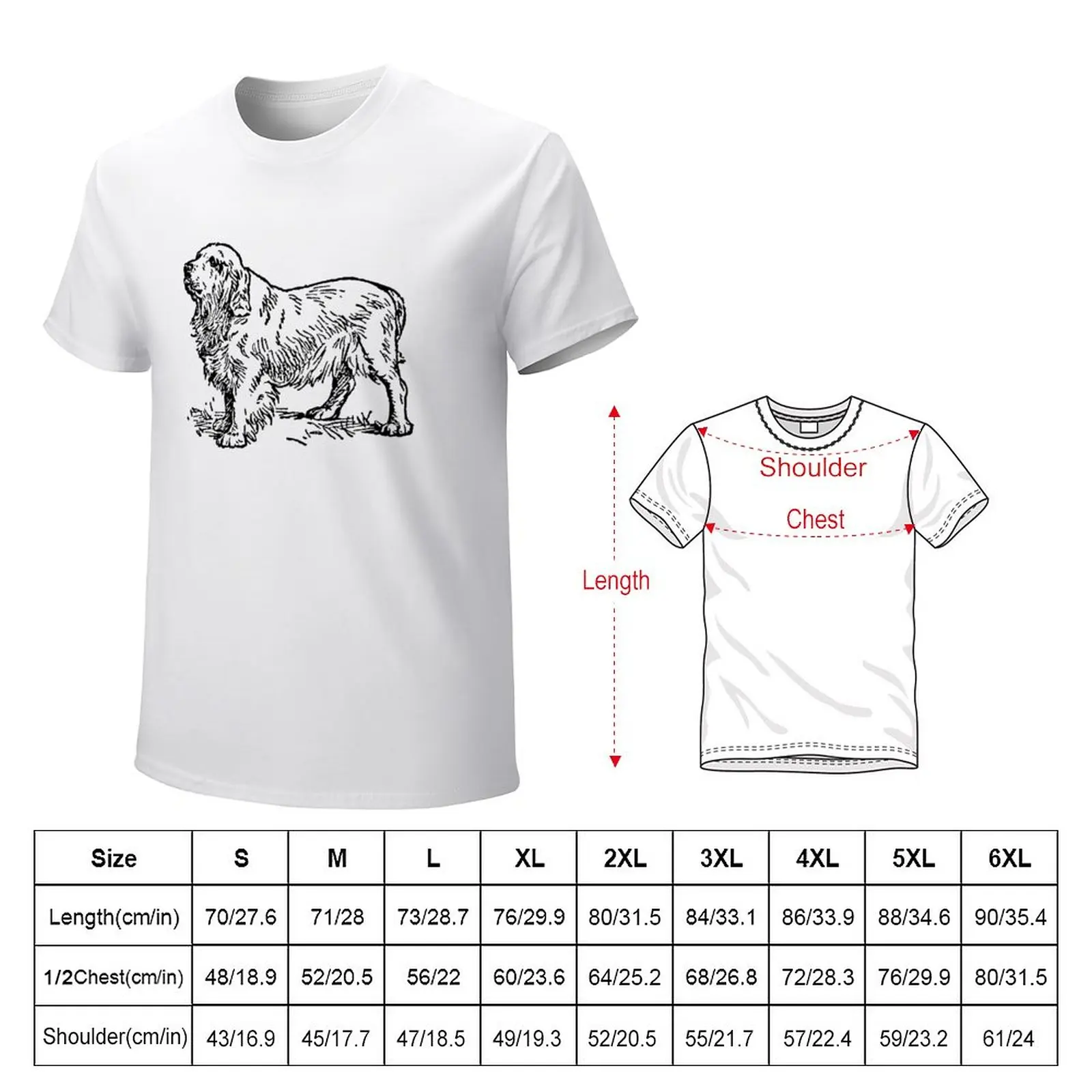 Vintage Clumber Spaniel T-Shirt for a boy plus sizes animal prinfor boys men clothing