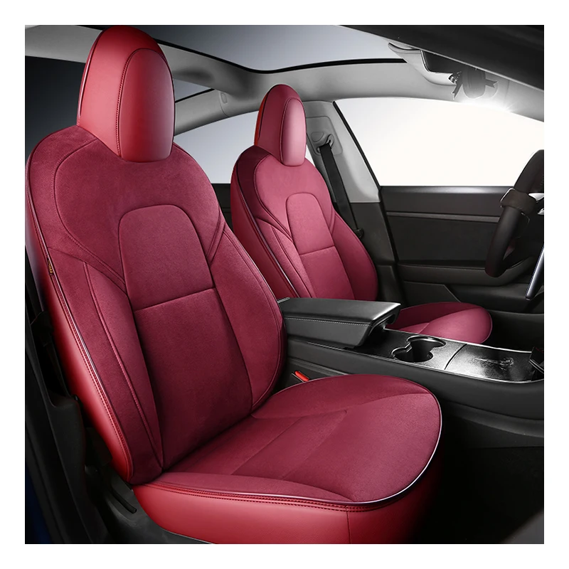 Custom Fit for  Model 3 Highland of 2024 Car Seat Cover Accessories Full Covered High Quality Suede Cushion Cover