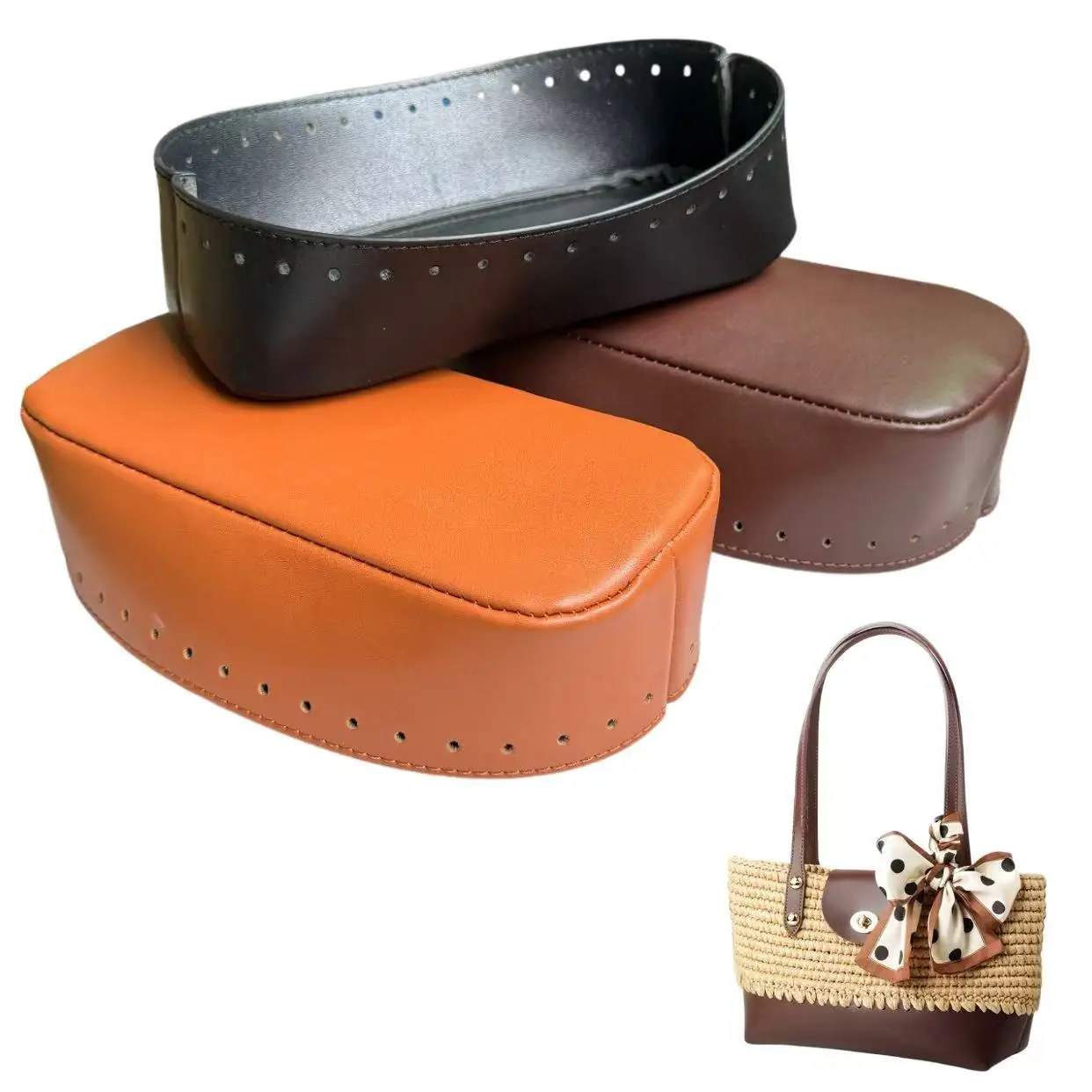 

Трехмерное кожаное дно сумки с отверстием 4 мм для изготовления кошельков своими руками, принадлежности для плетения и веревки ручной работы для поделок