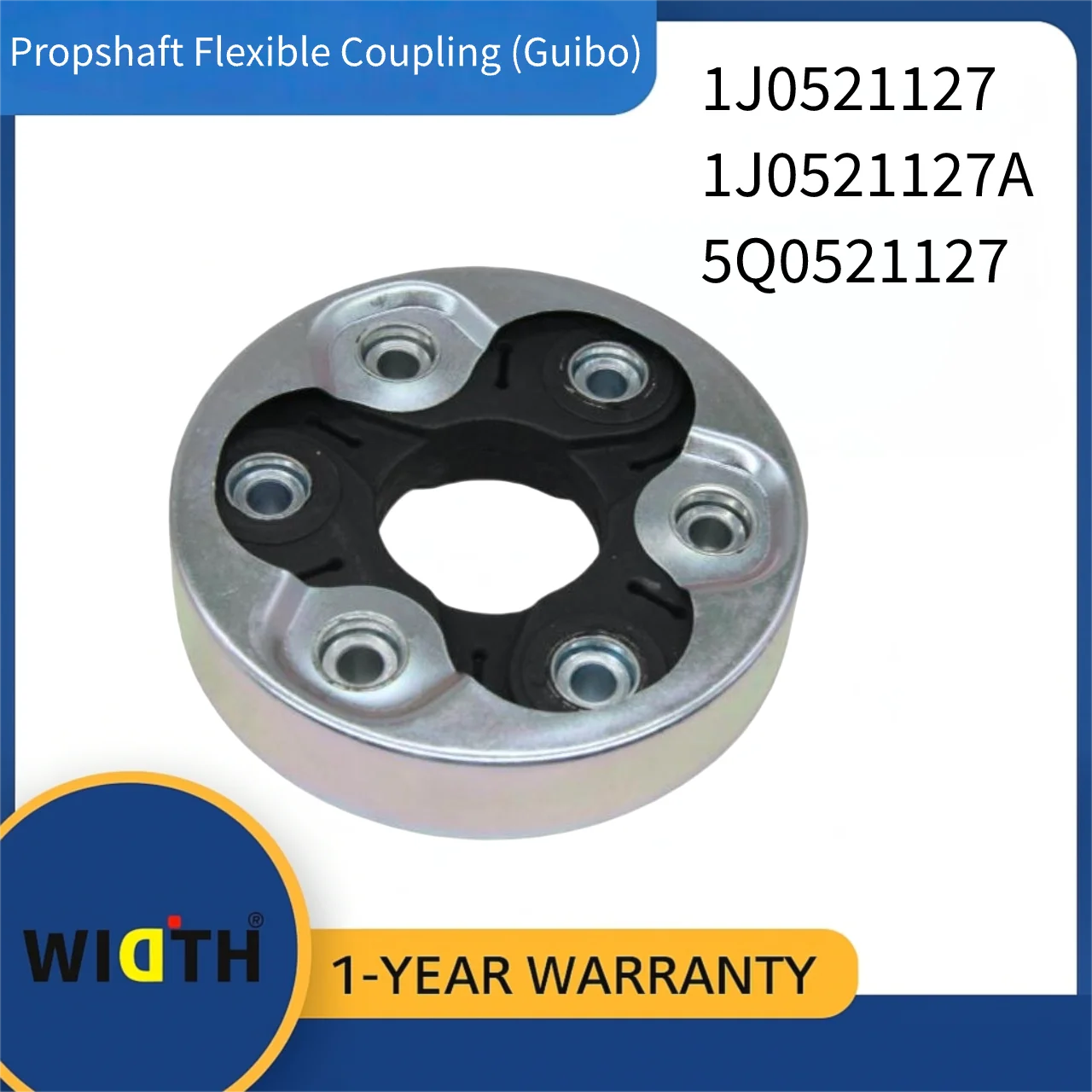 

1J0521127 / A 5Q0521127 Propshaft Flexible Coupling (Guibo) for VW Mogotan Golf Passat Tiguan Beetle Audi S3 TT TTS 1998-2019