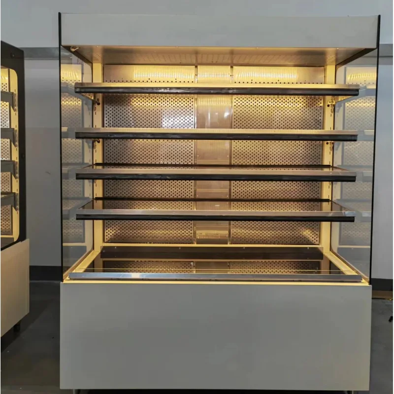 custom.Good Standing Supermarket Hot Open Display Front Heated  Warmer Showcase Floor Heating Cabinet