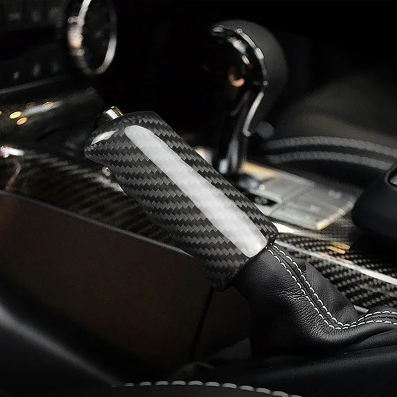 For Mercedes Benz G Class W463 W464 G500 G63 Real Dry Carbon Fiber 00-2019 Handbrake Cover Grip Handle Lever Brake Handle Cover