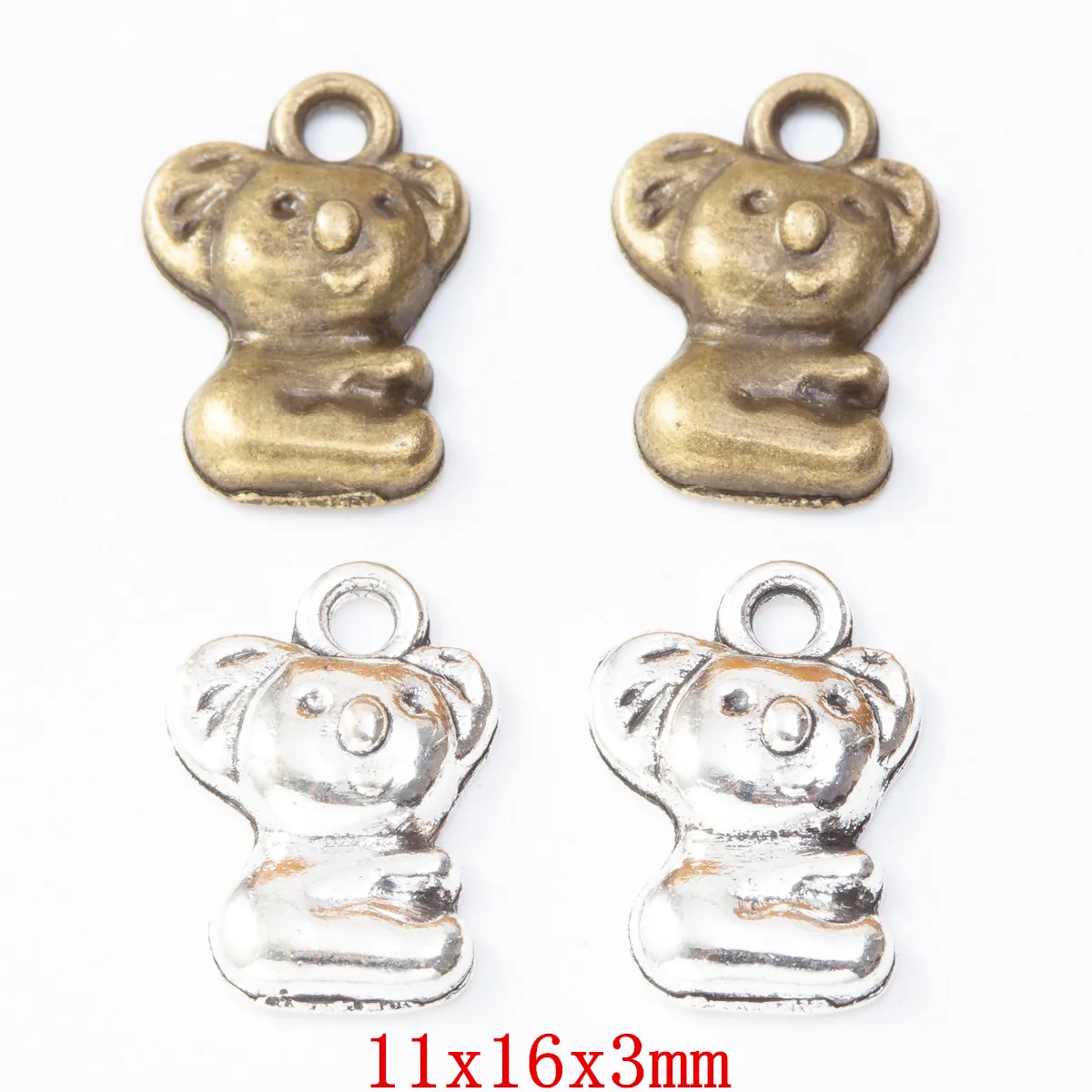 

100pcs koala Craft Supplies Charms Pendants for DIY Crafting Jewelry Findings Making Accessory 555