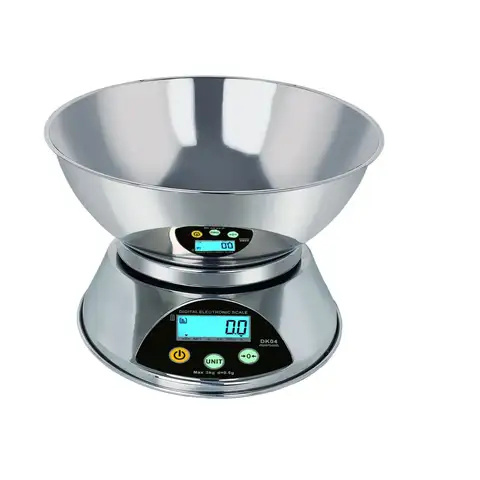 DK04 디지털 완전 스테인레스 주방 저울 1Kg 0.1g 3Kg 0.5g 6Kg 1g 식품 저울 디지털 무게 그램 및 온스 저울(LCD 포함)