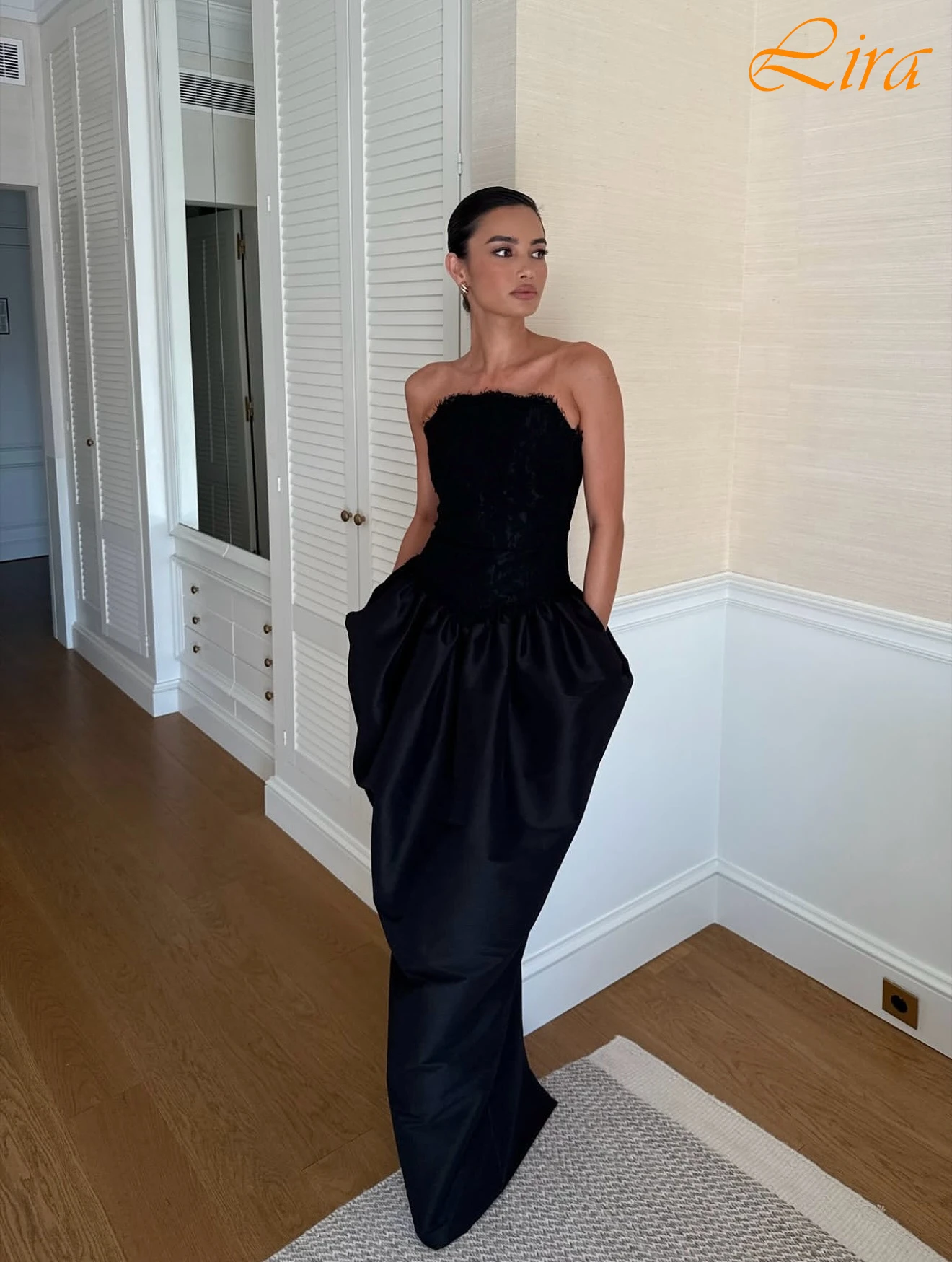 فستان سهرة رسمي أنيق بدون حمالات مخصص ومزاج حديث ومناسبات مخصصة فستان حفلة موسيقية عالي الجودة