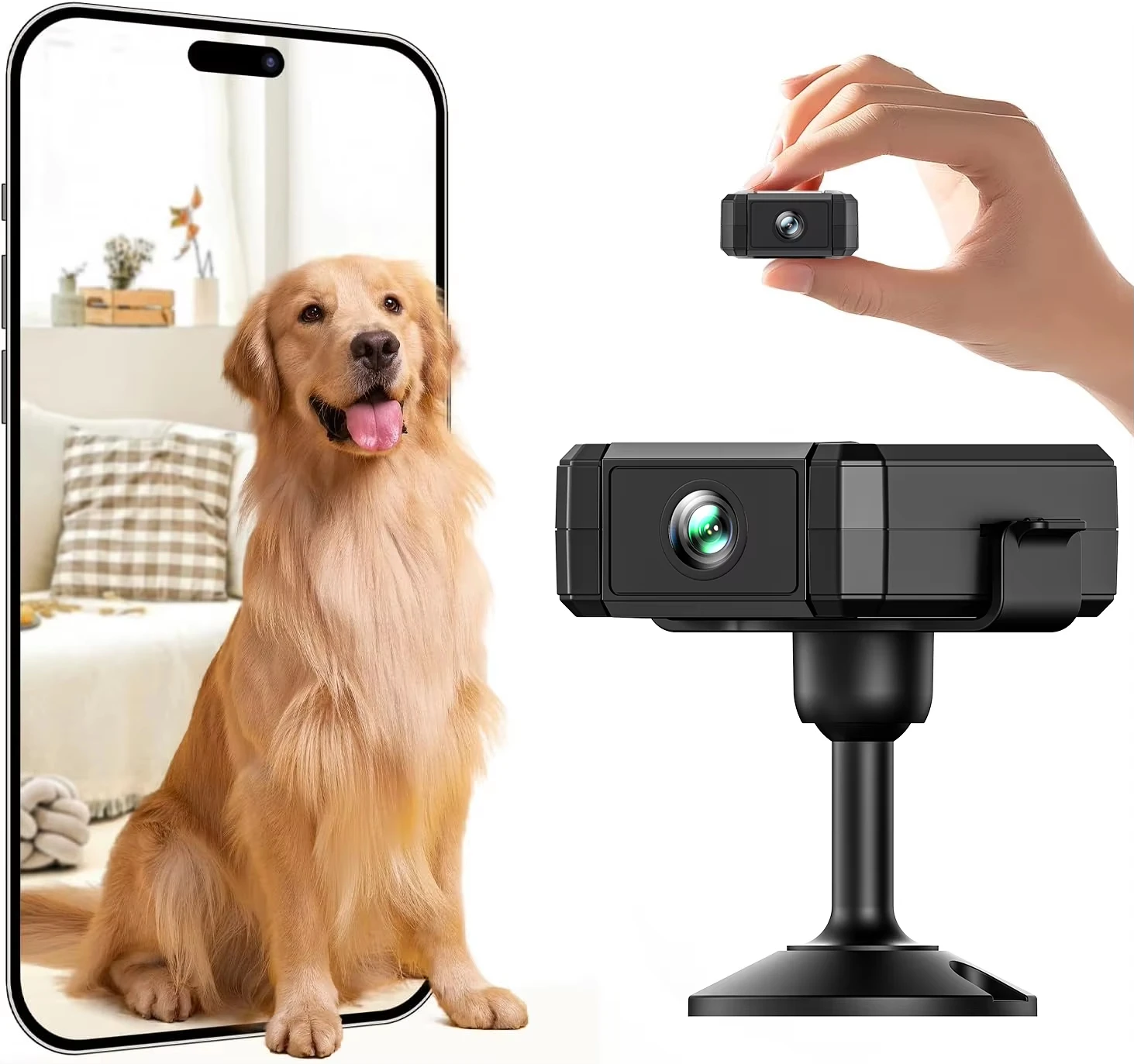 Mini 4K WiFi Security Camera Nanny Cam with 180° Rotating Len 4K Wireless Surveillance No WiFi Recording Motion Detection 2025