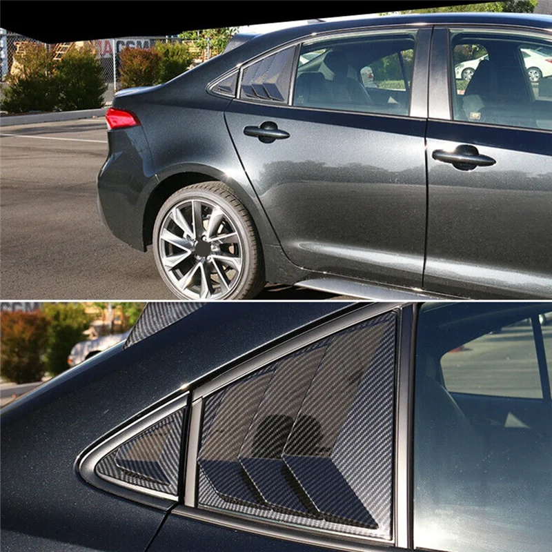 

Strict For Toyota Corolla 2020-2023 Car Rear Side Vent Quarter Window Louver Shutter Cover Carbon Fiber Color Car Parts
