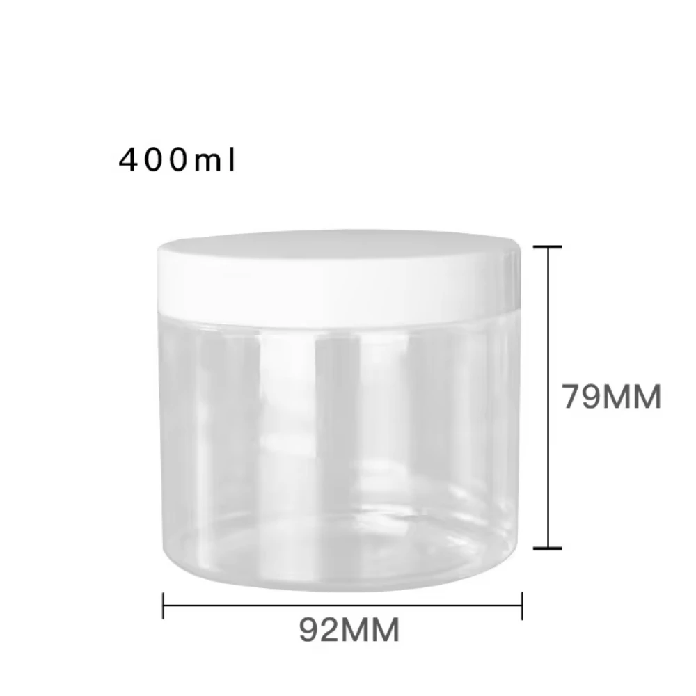 89 ديا. 1. تق أواني بلاستيكية فارغة بغطاء أبيض ، مناسبة لبرطمان كريم شفاف لمستحضرات التجميل ، حاوية قابلة لإعادة الملء ، عبوة