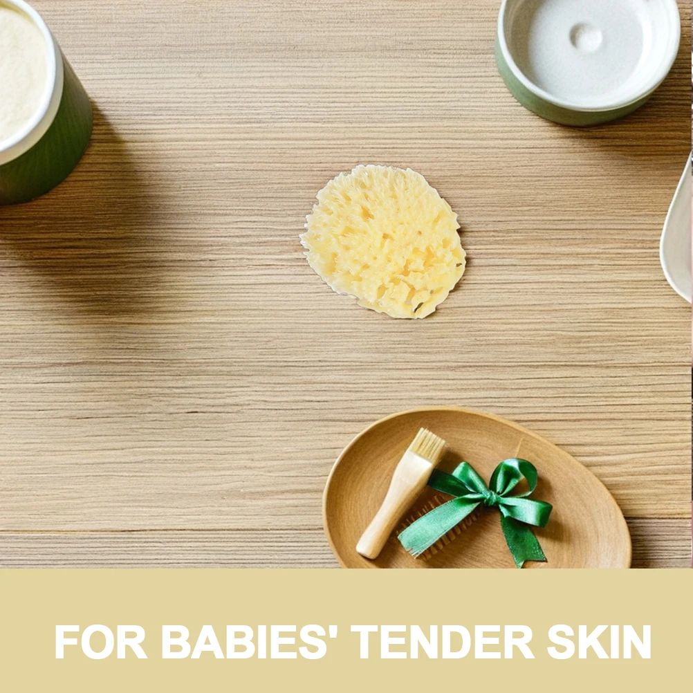 

2pcs Bath Sponges Natural Sea Sponge Honeycomb Wash Chemical Free Mildew Resistant Shower Sponge For Adults Seaweed Bathing