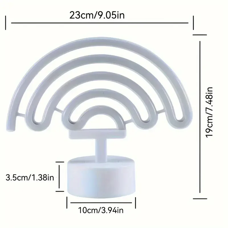 Desktop Night Light Summer Landscape Shape Neon Light Rainbow Room Decoration Restaurant Gift USB or battery-powered LED 06