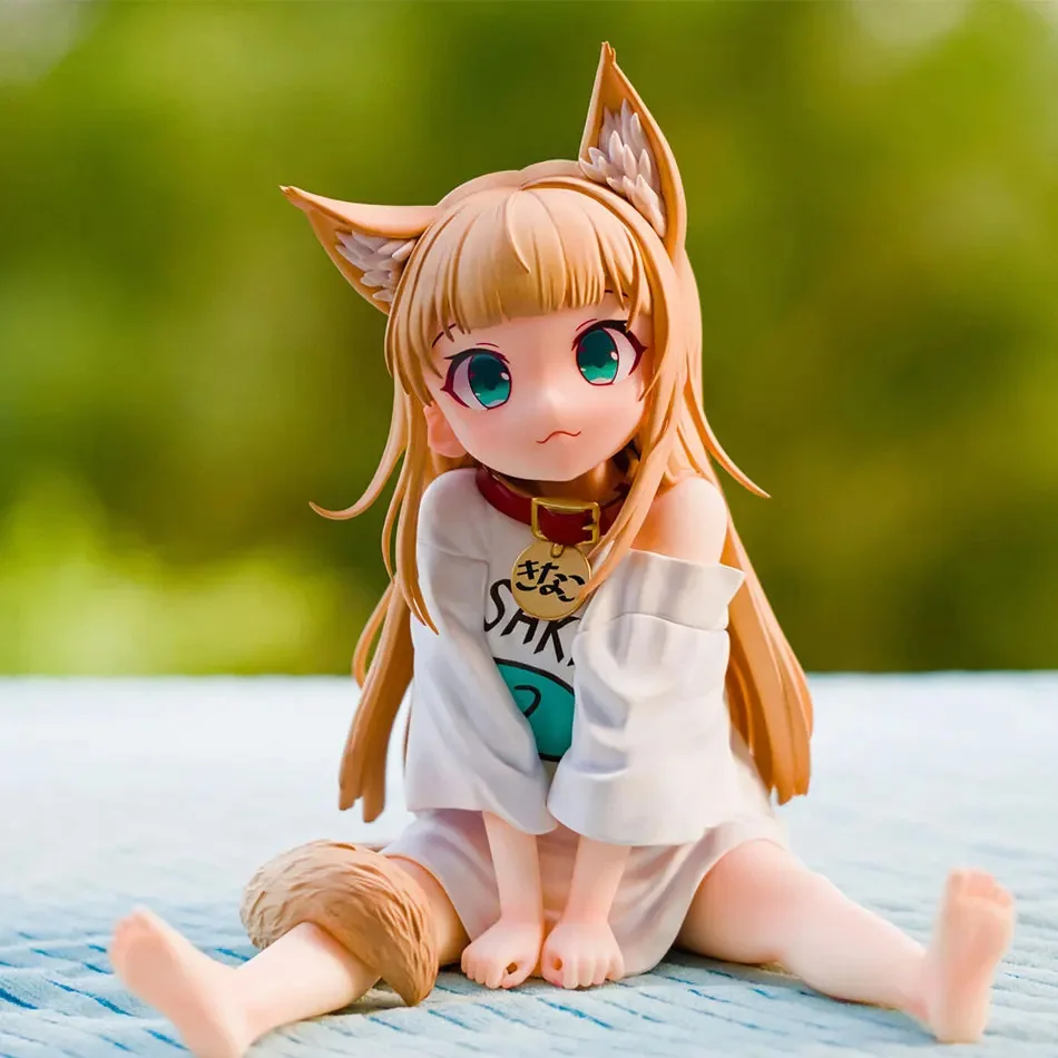 Figurka Anime Kawaii Cat Girl Kinako, Model Kreskówkowej Dziewczyny, Statuetka Kolekcjonerska, Dekoracja na Biurko, Ozdoba, Zabawka, Prezent