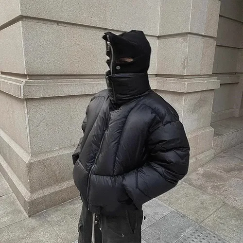 남성용 후드 다운 코트, 두꺼운 패딩 카디건, 따뜻한 미디 길이 유지, 겨울 코트, 집업 플러스 사이즈, 긴 오버코트, 2024 