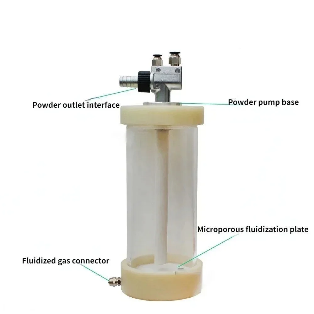 1L Test Electrostatic Powder Coating Cup Hopper with Powder Injector