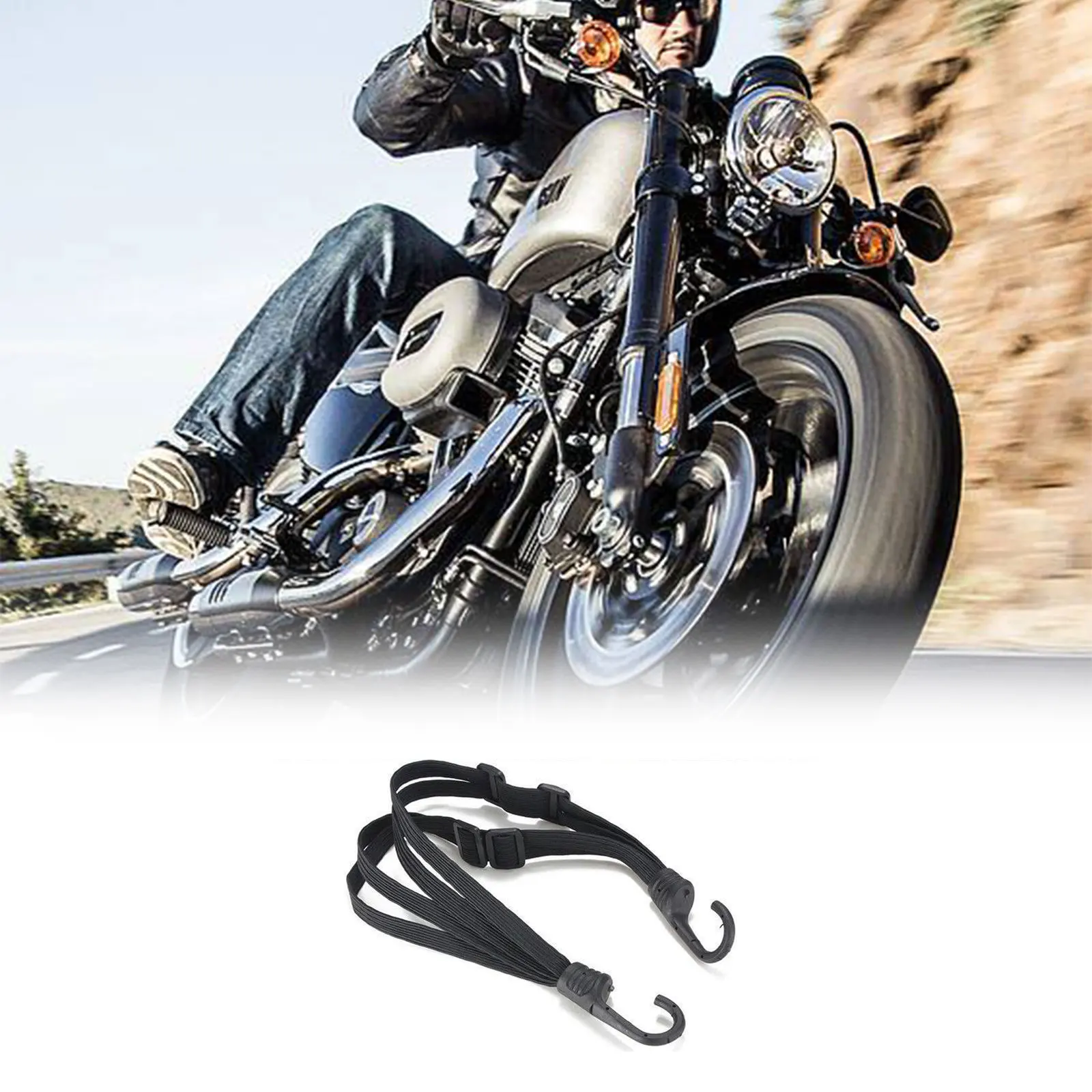 1Pc Motorcycle Elastic Suitcase with Safety Hook-Versatile Helmet Mesh Gear Transport Durable and Sleek for Daily Travel