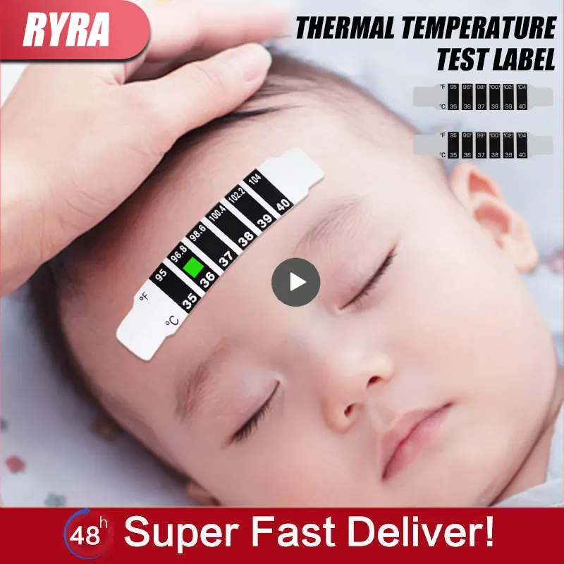 1~20PCS Child Forehead Temperature Sticker Thermometer Baby LCD Digital Display Temperature Sticker for Kids Baby Care Tools