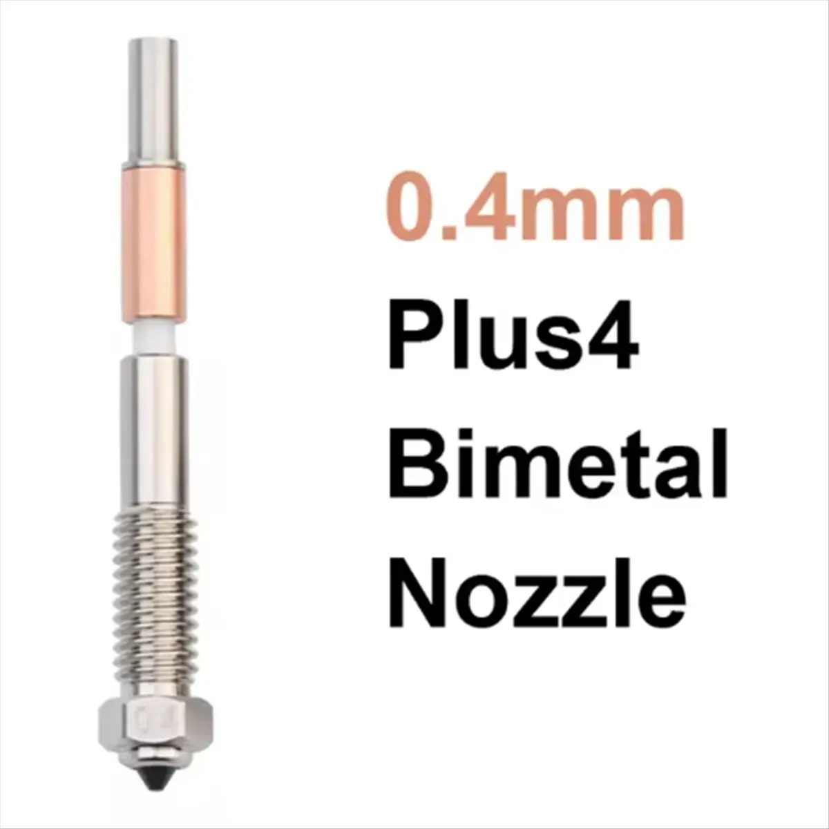 A59E 0.4mm for QIDI Plus4 Bimetallic Nozzle with Ceramic Insulation Integrated Design Quick Removal Integration Nozzles