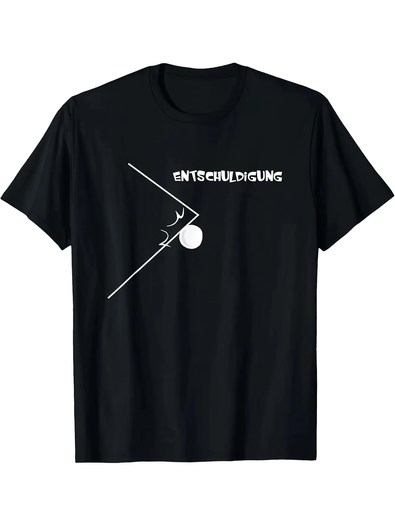 Men's Table Tennis T-shirt - Black paired with white piping and ball pattern casual sports T-shirt- oversized t shirt