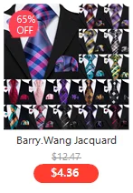 Barry.Wang Neuheit Seide Männer Krawatte Taschentuch Manschettenknöpfe Set Jacquard Tier Dinosaurier Fledermaus Gravat Krawatte Für Männliche Hochzeit Business – Detail 3