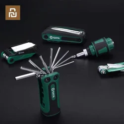 Youpin SATA Folding Hexagon Spanner Screwdriver Set Hex Wrench Tool Kit Multifunctional Tool Allen Keys Hand Tool Portable Set