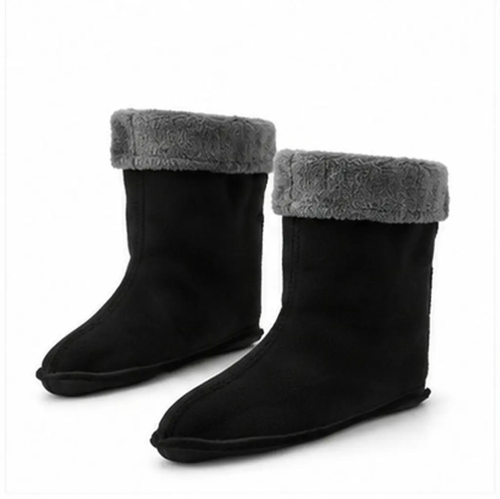 1Pair Snow Boot Liners Thick Fleece 8 Inch Thermal Insulated Rain Boot Liners Warm Winter Hiking Boots Socks Snow Boots