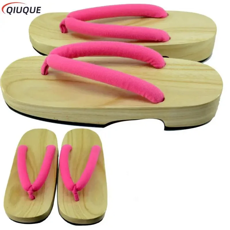 Anime Cosplay Accessory Kamado Nezuko Cosplay Clogs Kimono Flip-flops Geta Slippers Shoes