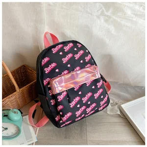 MINISO-Barbie Princess حقيبة ظهر للبنات, رسوم متحركة أنمي, لطيف, حقيبة مدرسية للأطفال لرياض الأطفال, Kawaii Girl, لعبة هدية أعلى 10 مبيعات لحقيبة ظهر باربي - رقم 3