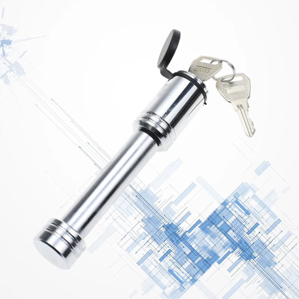 

2Pcs High Grade Steel Anti-Theft Latch Lock Rubber Protection Easy Installation No Drilling Required Towing Hitch Security