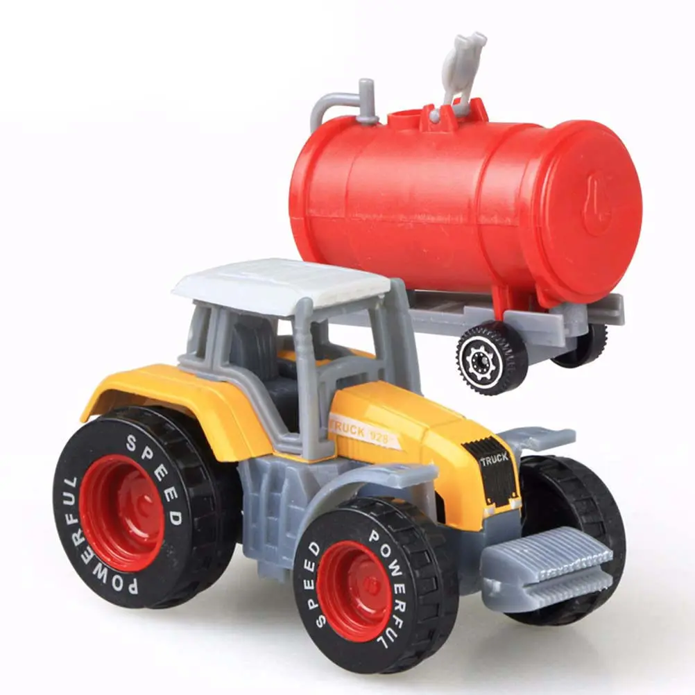 4Pcs Realistic Farm Tractor Truck Engineering Vehicle Kids Playset Ideal Reward Festival Gift Decor High Detail