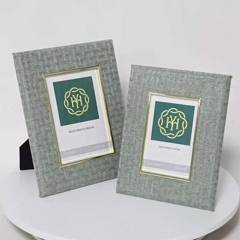 High-Quality Linen Fabric Metal Photo Frame - 6 Inch & 7 Inch Decorative Tabletop Picture Frame for Home and Bedroom Home Decor