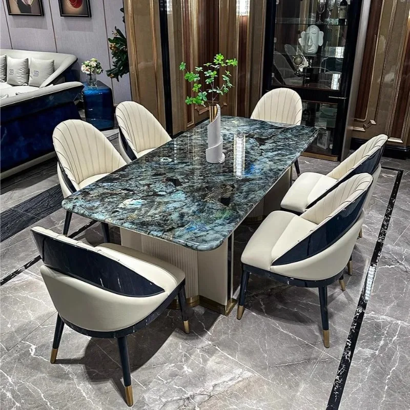 

Small Space Nordic Dining Tables Square Design Luxury Modern Dining Tables Kitchen Marble Mesa Comedor Furniture For Home