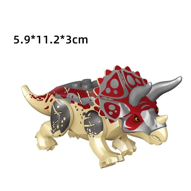 الديناصور الجوراسي اللبنات كريستال الديناصور ريكس النار اللص التنين الزاحف المجنح اللبنات لعبة هدية للأطفال