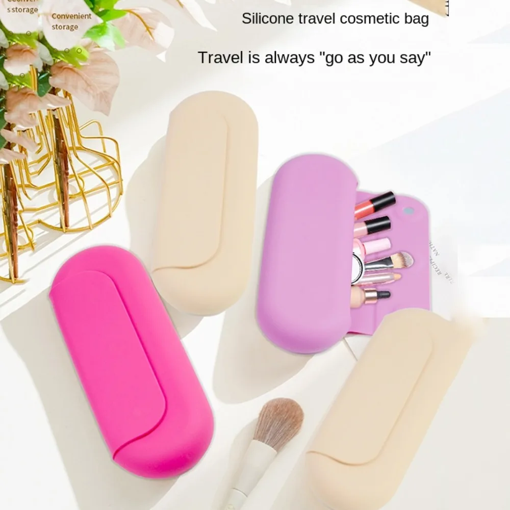 Makeup Bag Pouch Cosmetic Organizer Silicon Brush Makeup Pouch Makeup Storage Case